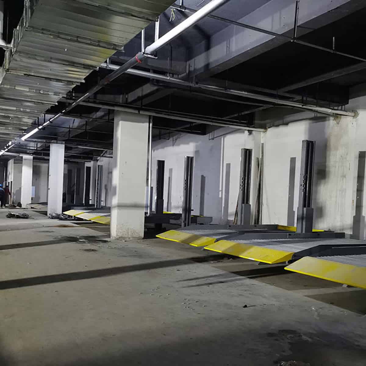 子洲简易立体车库停车设备拆除